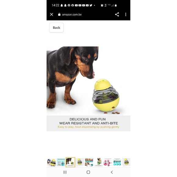 Automatic Pet Feeder Dog Cat Food Dispenser Tumbler Bowl Interactive Ball Toy - Picture 14 of 15